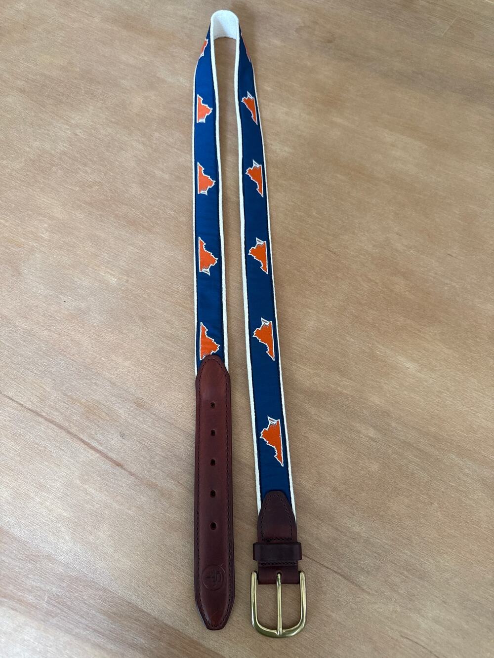 State Traditions Gameday Virginia Charlottesville XL Leather Belt UVA